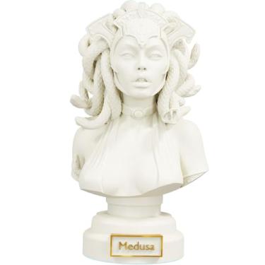 Imagem de Estátua Busto Medusa (Cor Mármore Dourado)