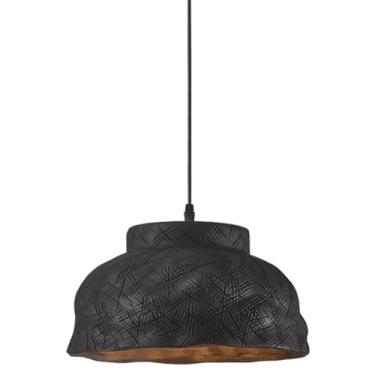 Imagem de Luminária pendente moderna de resina, estilo japonês Wabi, lustre criativo de resina para sala de jantar, restaurante e decoração de casa, com soquete E27.