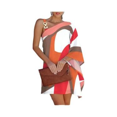 Imagem de Verão 2024 novo vestido feminino europeu e n estampado sexy com gola i