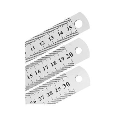 Imagem de Régua De Precisão De Aço Inoxidável Dupla Face De 15-30cm, Ferramenta 