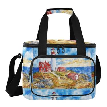 Imagem de Lancheira Lighthouse, bolsa térmica de praia, lancheira isolada para mulheres