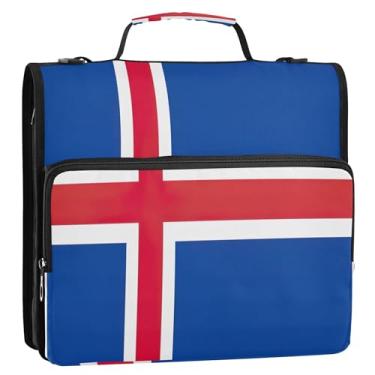 Imagem de Pasta grande com bandeira da Islândia - Organizador de documentos com zíper