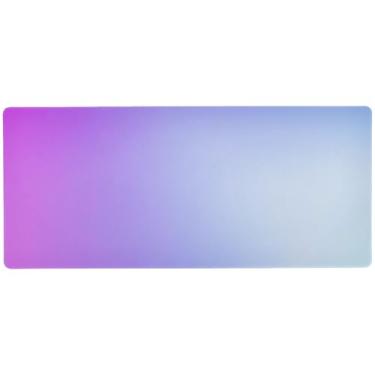Imagem de Mouse pad gradiente de cor rosa para jogos e escritório, mouse pad longo, 80 x 40 cm, superfície lisa e antiderrapante