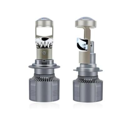 Imagem de Lâmpada LED H7 Mini Projetor Para Farol Alto e Baixo 6000K Plug and Play com reator Canbus