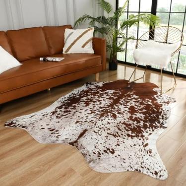 Imagem de LYENDOS Tapete de couro bovino 20 x 3 metros, couro de vaca durável antiderrapante, elástico espesso de couro sintético, para quarto, sala de estar, casa, escritório, decoração ocidental