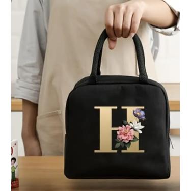 Imagem de Bolsa Térmica Portátil Para Trabalho e Escola Estampa com Letras (22 X 18,5 X 11,5 Cms) (H)