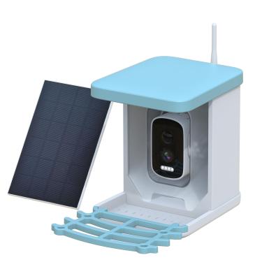 Imagem de Luocute Alimentador de Pássaros Com Câmera, 5MP AI Identifica 12.000 Espécies de Pássaros Movido a Energia Solar à Prova D'água Visão Noturna áudio Bidirecional, Com Bateria de 4000mAh (Multicolorido)