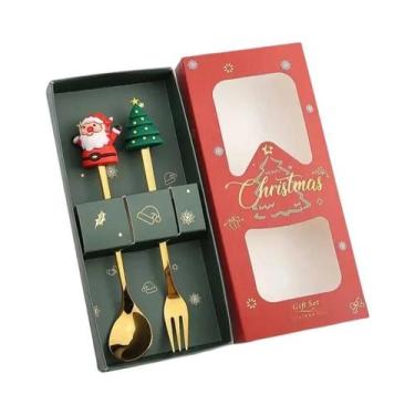 Imagem de Conjunto De Talheres De Aço Inoxidável Com Tema De Natal, Faca, Garfo 