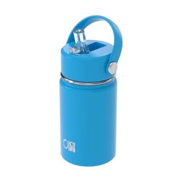 Imagem de OISIZ Garrafa de água infantil com tampa de canudo 283 g, garrafas de água de aço inoxidável 316 isoladas a vácuo para crianças para escola, garrafa de água à prova de vazamento, livre de BPA e manter