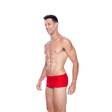Imagem de Sunga Tradicional, Speedo, AcquaPlus, Tecido Liso Resistente ao Cloro e Filtro Solar, tamanho G - Vermelho