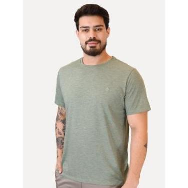 Imagem de Camiseta Dudalina Masculina Mini Stripes Verde Médio-Masculino