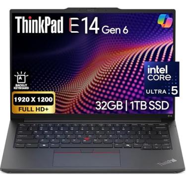 Imagem de Oemgenuine Lenovo ThinkPad E14 Gen 6 35.6 cm FHD+ Display, Intel Ultra 5-125U (Beats i7-1355U), 32GB DDR5 RAM, 1TB NVMe, teclado retroiluminado, WiFi 6E + BT, Webcam FHD, Windows 11 Pro, laptop