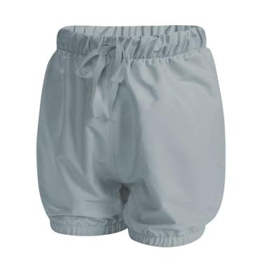 Imagem de Calças de plástico para adultos, capas de fraldas impermeáveis para incontinência, roupa íntima à prova de vazamento para mulheres e homens, calcinhas protetoras laváveis reutilizáveis (cinza escuro