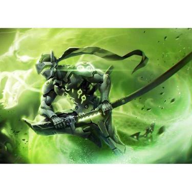 Imagem de Pôster Genji Overwatch Anime Art 30x42cm Papel 150g