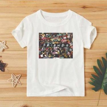 Imagem de Camiseta Friends Frases, logo, colorida, Friends poliéster, G