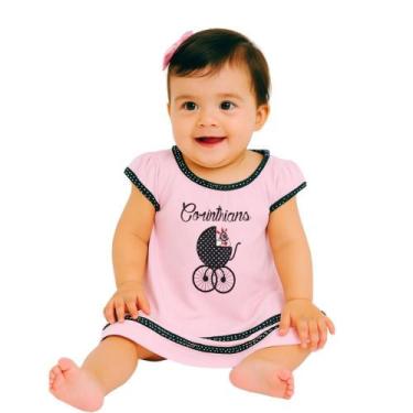 Imagem de Vestido Bebê Corinthians Rosa Carrinho Oficial, Rosa, Tam 1