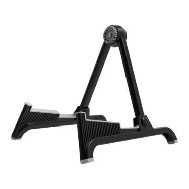 Imagem de Dynwave Suporte de chão universal dobrável para guitarra, suporte para partituras, acessório para banjo, ukulele e baixo, Preto Cinza