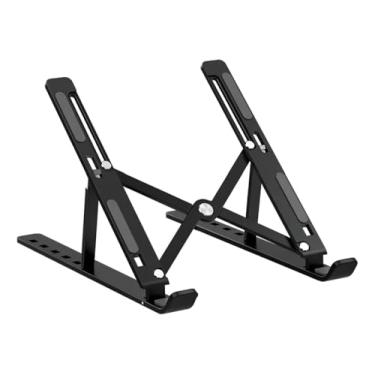 Imagem de Suporte Ajustável para Laptop, Portátil e Dobrável, Plástico ABS Prateado, 10-15.6 Polegadas, com Dissipação de Calor