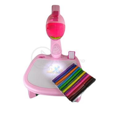 Imagem de Projetor Para Desenho Infantil Mesa Pintura De Projeção Magica Brinquedos Aprendizagem Girafa Rosa