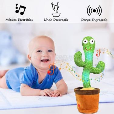 Imagem de Brinquedo Infantil Cacto Dançante Pelúcia 120 Músicas Usb