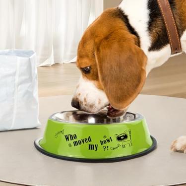 Imagem de Tigelas de aço inoxidável para cães – Pratos de água empilháveis antiderrapantes para cães grandes, médios e pequenos e gatos