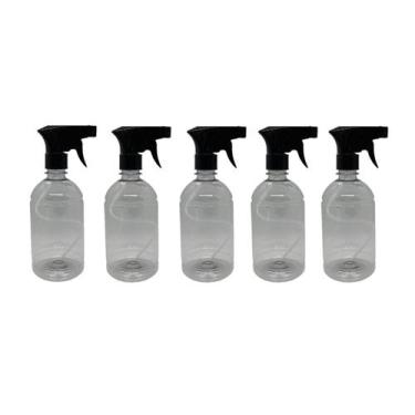 Imagem de Kit 5 Frasco Pulverizador / Borrifador 500ml - PRETO - RONALDO SILVA L