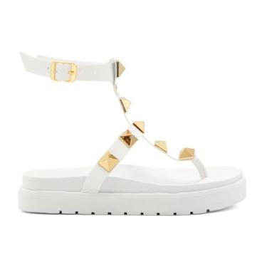 Imagem de Sandália Feminina Gladiadora Ajustavel Plataforma - Lays Campos, Branc