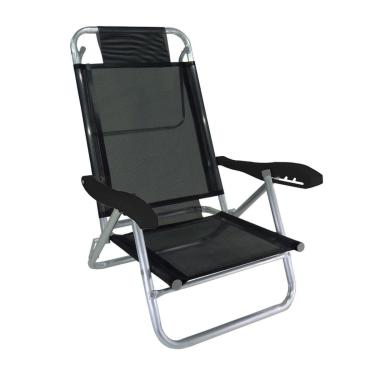 Imagem de Cadeira de Praia Alumínio 5 Posições Banho de Sol Zaka-Unissex