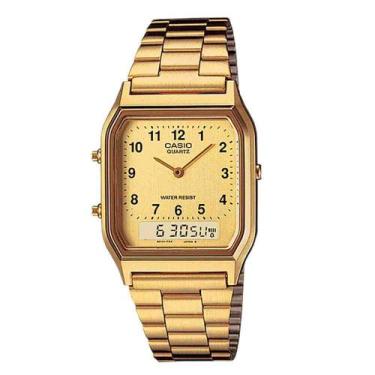 Imagem de Relógio Casio Vintage Dourado Feminino AQ-230GA-9BMQ
