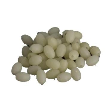 Imagem de Contas De Pesca Luminosas Verde E Vermelha 100PCS Contas De Borracha M