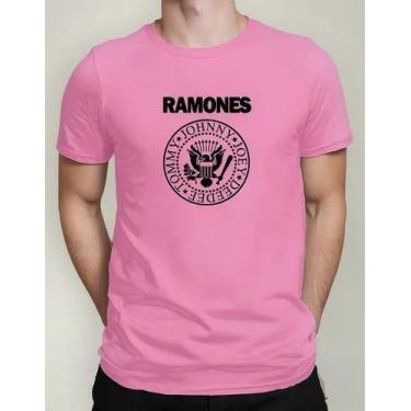 Imagem de Camisa Camiseta Adulto Masculina Feminina Algodão Banda de Rock Ramone