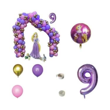 Imagem de Conjunto De Decoração De Festa De Aniversário Da Princesa Rapunzel Bal