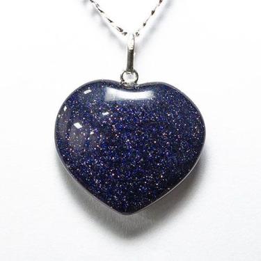 Imagem de Colar Coração Pedra Estrela Azul Prata 950 Pino e Perinha - Cristaisde