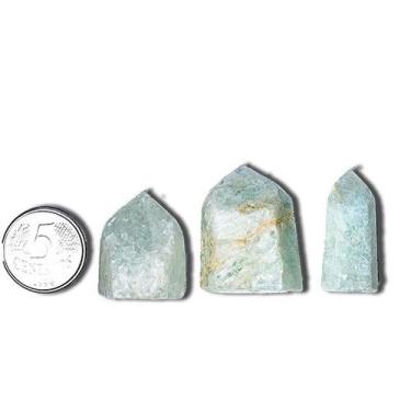 Imagem de Mini Ponta Água-Marinha Pedra Lapidado Tipo B 20 a 30mm - Cristaisdecu