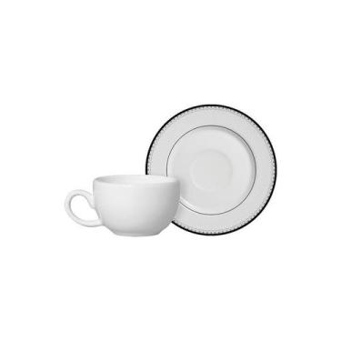 Imagem de Conjunto Com 6 Xícaras De Café Com Pires Helena 85Ml - Alleanza Cerâmi