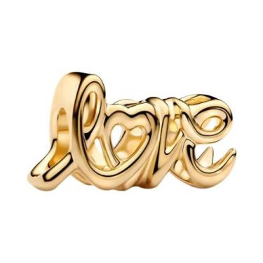 Imagem de Pingente De Sol E Lua Com Laço De Rosa Dourada Em Prata 925 Para Joias