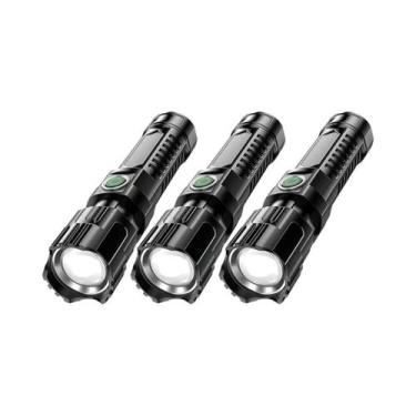 Imagem de Lanterna LED Recarregável De Alta Potência Com Zoom, USB, Para Camping