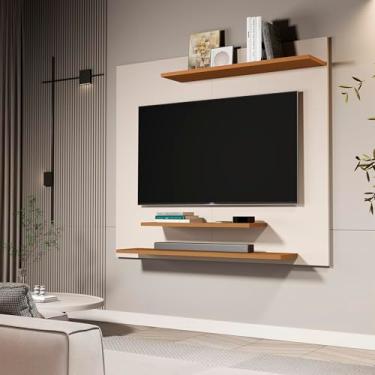 Imagem de Painel para Tv 40" Polegadas Suporte Smart Plus Sala Com Estantes Dubai (BERLIM OFF FREIJO)