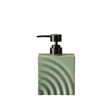 Imagem de Dispensador de sabão de cerâmica para casa de banho com bomba Hotel banheiro chuveiro gel loção garrafa bomba líquido garrafa (verde)