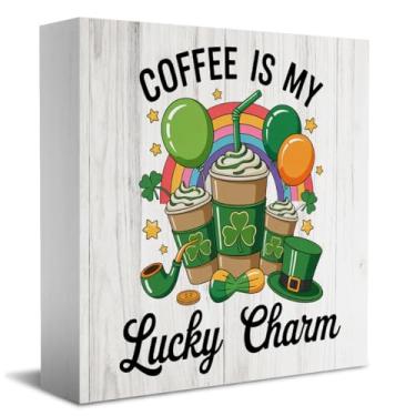 Imagem de St. Patricks Day Decor Have Yourself A MERRY St. Patrick's Day, placa de caixa, para decoração de mesa de mesa de escritório em casa, decoração de mola, 12 x 12 cm, ornamento-5