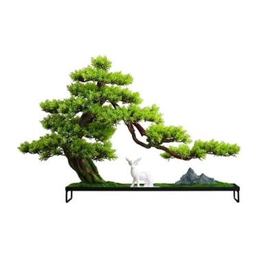 Imagem de Bonsai artificial simulação de árvore ornamentos de árvore entrada, artesanato decorativo macio, sala de chá, armário de vinho criativo, plantas falsas em vaso, árvore de bonsai artificial