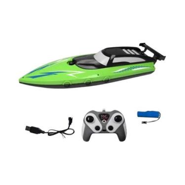Imagem de Barco RC Com Luz LED 24G Brinquedo Para Crianças Para Piscinas E Lagos