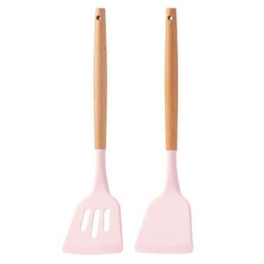 Imagem de Espátula de silicone resistente ao calor, grau alimentício, antiaderente, flexível, ideal para assar e cozinhar, utensílio de cozinha 2 peças