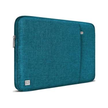 Imagem de DOMISO Capa para laptop compatível com MacBook Air M4/A3241 2025, M3/A3114, M2/A2941, 38.1 cm, MacBook Pro A1990 A1707, compatível com Dell XPS 15 Plus com bolso, azul-petróleo