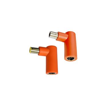 Imagem de Naubluvo Adaptador DC 7909 para DC 8020, ângulo reto de 90 graus, DC7909 fêmea para DC8020 macho e DC7909 macho para adaptador fêmea DC8020, compatível com estação de energia portátil Jackery, para