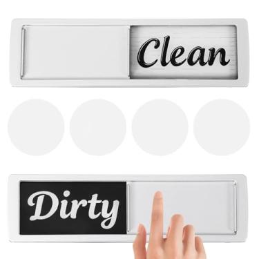 Imagem de Ímã de máquina de lavar louça, placa suja limpa, adesivo de acrílico autoadesivo, adesivo para lava-louças, símbolo indicador, limpo/sujo, adesivo para lava-louças para decoração de cozinha doméstica