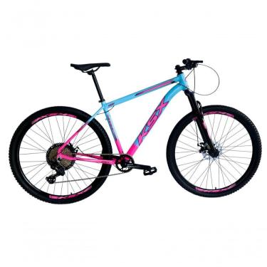 Imagem de Bicicleta Aro 29 Ksx Sd7 12v Garfo Com Trava K7 11/50 Freios Hidráulicos Kit 1x12 - Rosa/azul Tam. 15