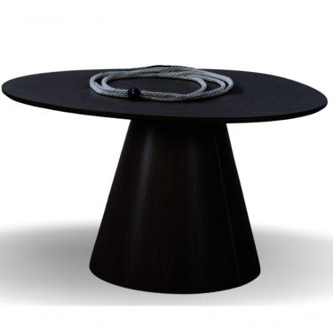Imagem de Mesa Cone Redonda Orgânica Em ébano 100cm