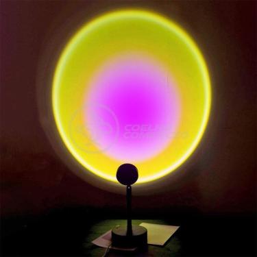 Imagem de Projetor Ring Light Sunset Luminária Tiktok Usb - Sol Nº8