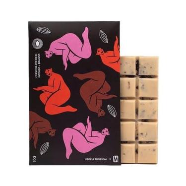Imagem de Barra de Chocolate Utopia Tropical Duo Intenso 70% + Branco Vegano 70 